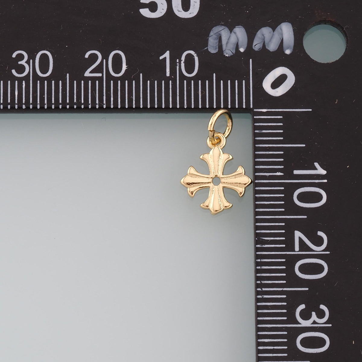 Gold Cross Charms,18K Gold Filled Cross Pendant,Religion Charm Bracelet Necklace for DIY Jewelry Making Supply