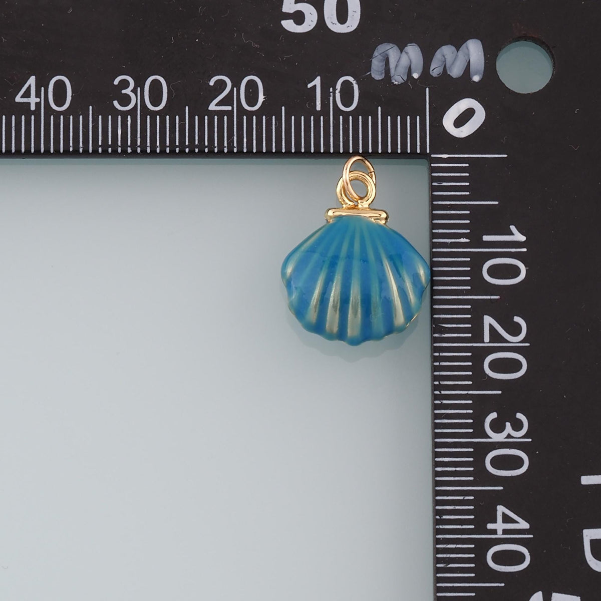 Gold Shell Charms,18K Gold Filled Scallop Pendant,Enamel Conch Shell Charm Bracelet Necklace for DIY Jewelry Making Supply
