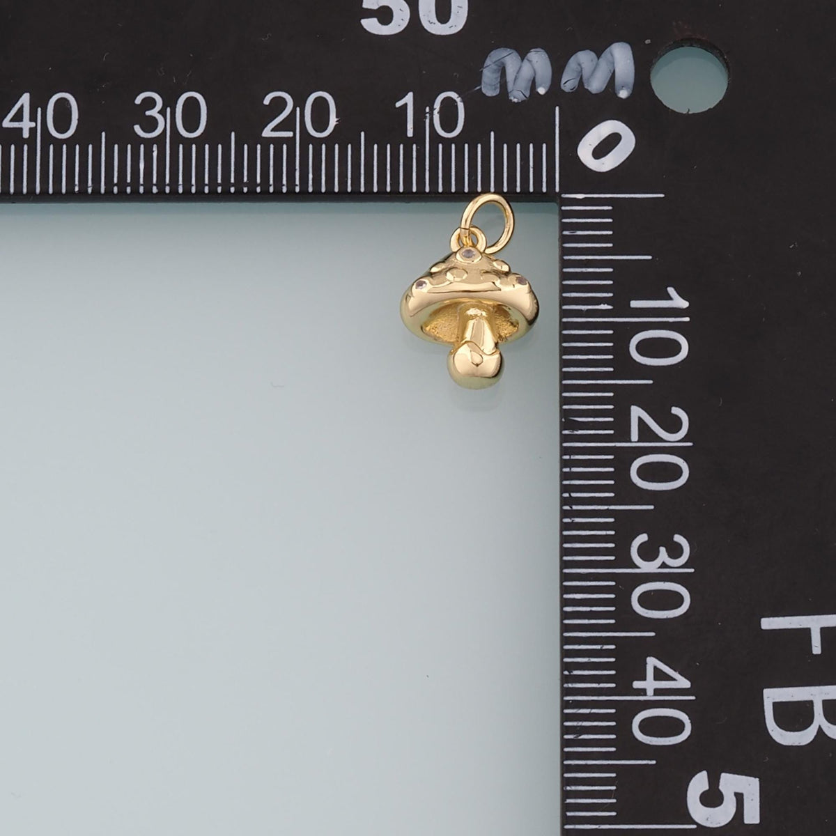 18K Gold Filled Mushroom Pendant,Mushroom Charm Bracelet Necklace for DIY Jewelry Making Supply