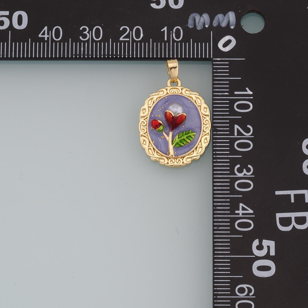 Gold Flower Charms,18K Gold Filled Flower Pendant,Enamel Flower Charm Bracelet Necklace for DIY Jewelry Making Supply