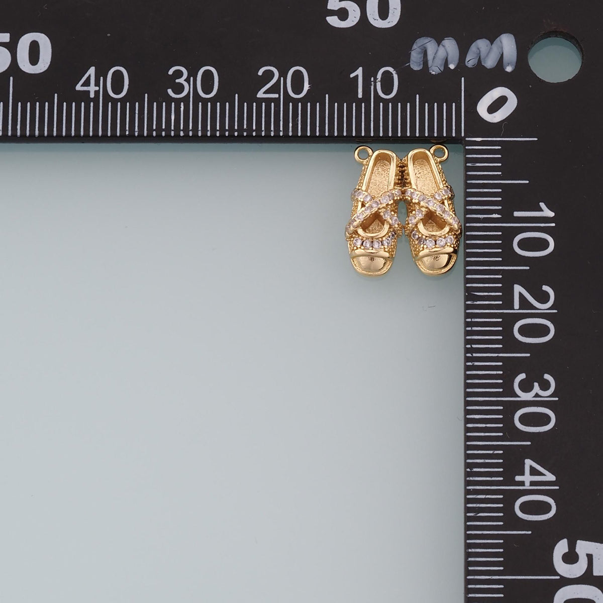 Gold Ballerina Shoes Dangle Charms,18K Gold Filled Flat Shoes Pendant,Shoes Charm Bracelet Necklace for DIY Jewelry Making Su