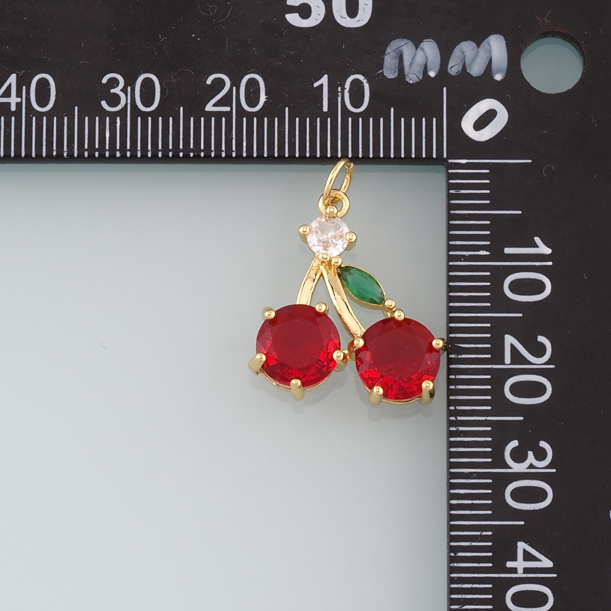 18K Gold Filled Crystal Charm Pendant for Jewelry Making