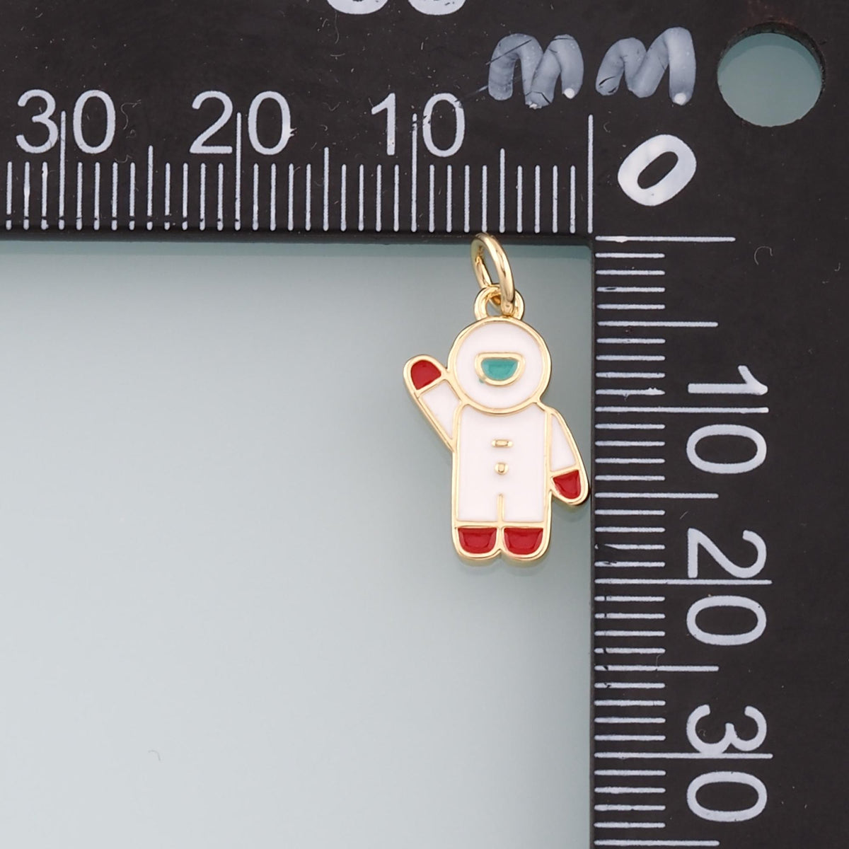 18K Gold Filled Hand Enamel Charm Pendant for Jewelry Making