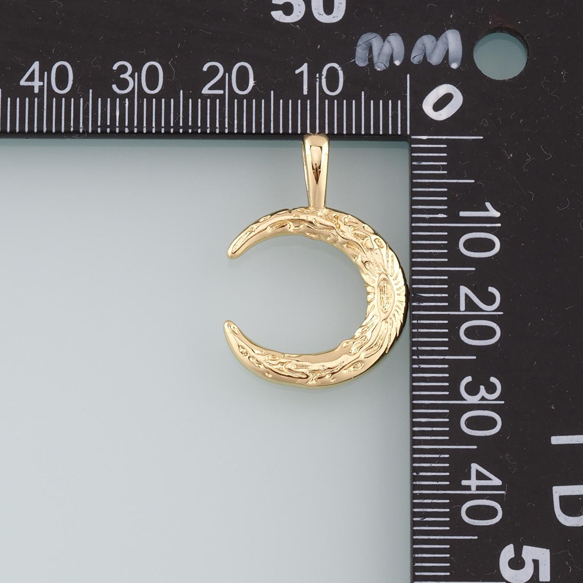 18K Gold Filled Moon Pendant,Celestial Charm Bracelet Necklace for DIY Jewelry Making Supply