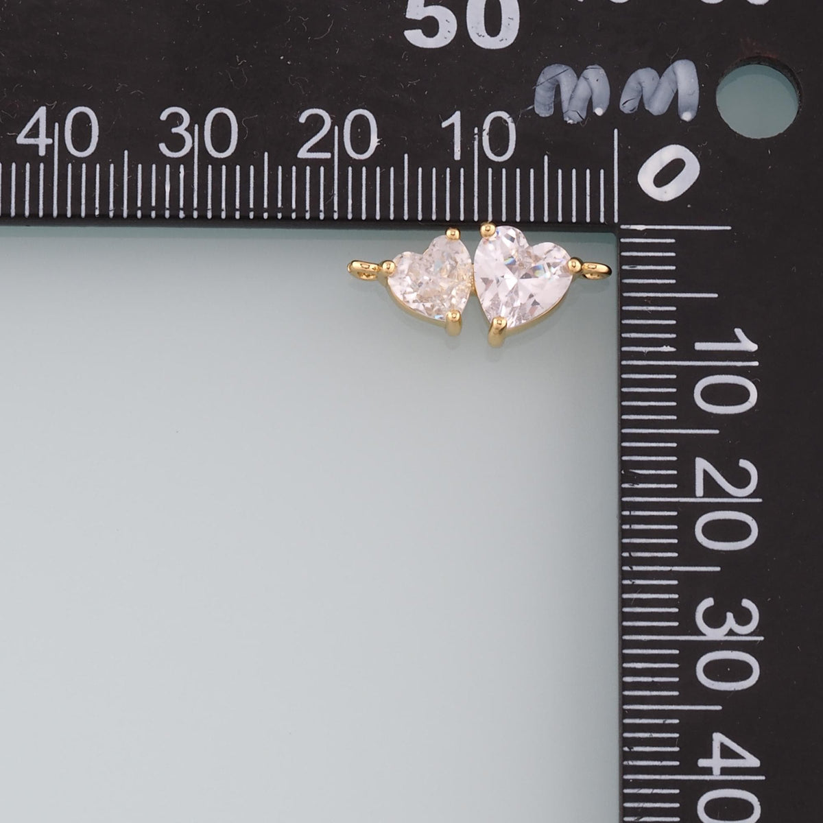 Gold Heart Charms,18K Gold Filled Heart Connector,Dainty Heart Charm Bracelet Necklace for DIY Jewelry Making Supply