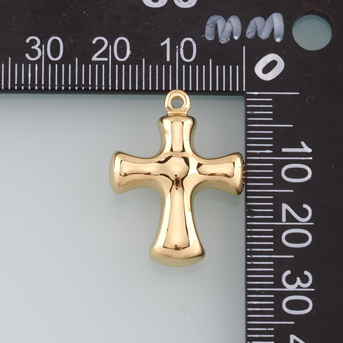 18K Gold Filled Cross Charm Pendant for Jewelry Making