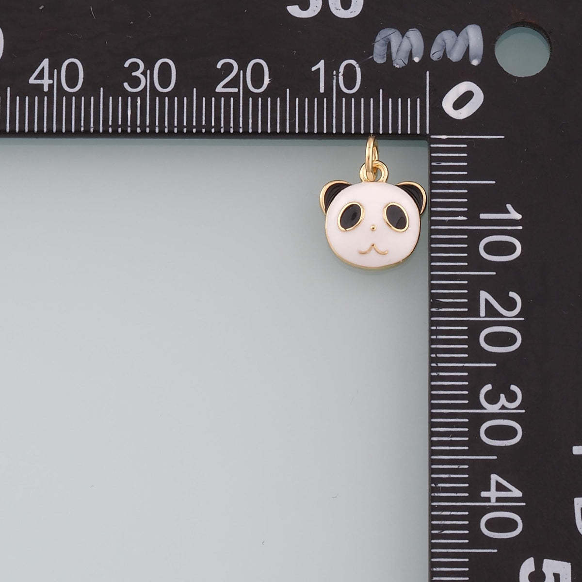 18K Gold Filled Panda Pendant,Enamel Panda Charm Bracelet Necklace for DIY Jewelry Making Supply