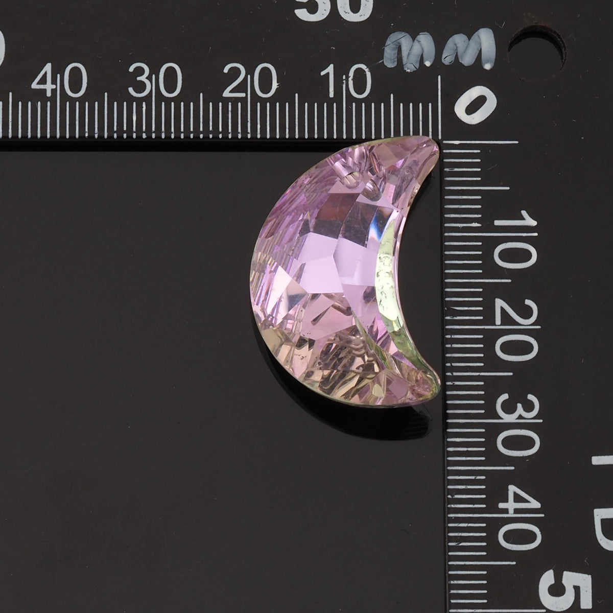 Gold Filled Crystal Moon Charm Pendant for Jewelry Making