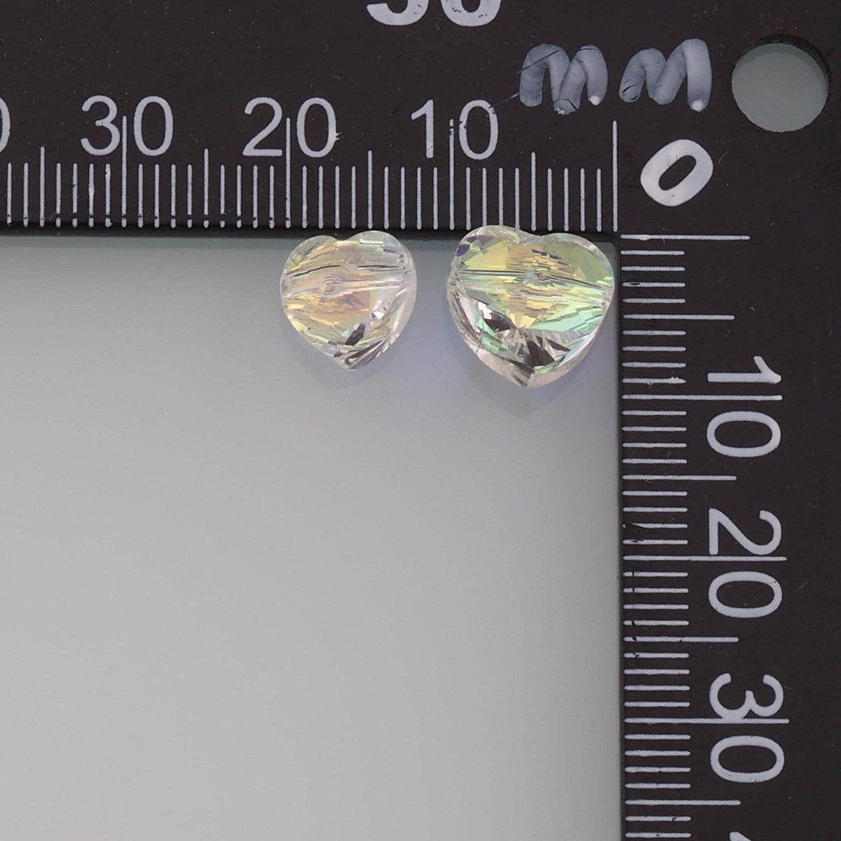 Gold Filled Crystal Heart Spacer Beads 8 mm, 10 mm for Jewelry Making