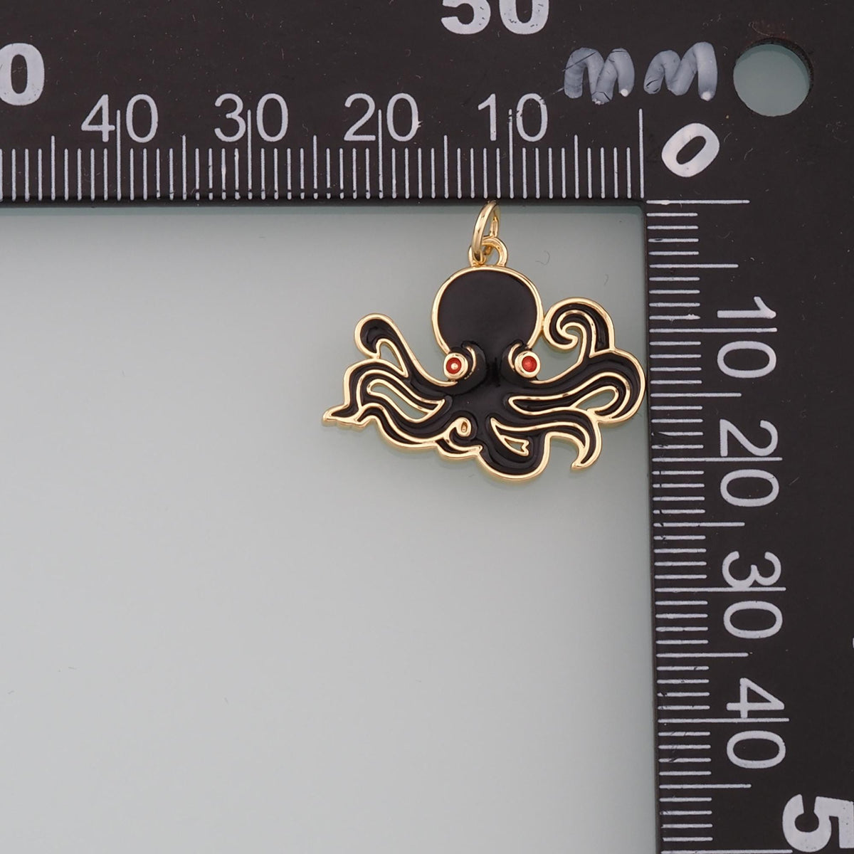 Gold Sea Life Charms,18K Gold Filled Enamel Octopus Pendant,Octopus Charm Bracelet Necklace for DIY Jewelry Making Supply