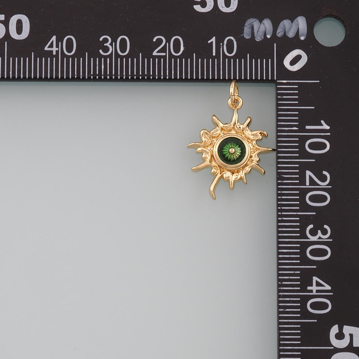 18K Gold Filled Enamel Evil Eye Charm Pendant for Jewelry Making