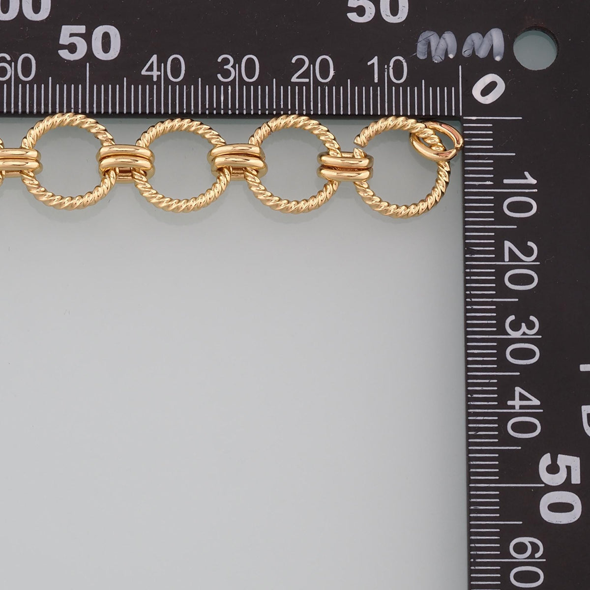Gold Twist Chain,18K Gold Filled Round Chain for Necklace Bracelet DIY Jewelry Making Supply