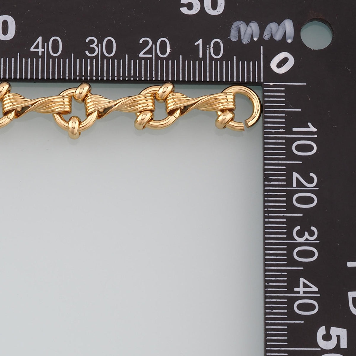 Gold Twist Chain,18K Gold Filled Round Chain for Necklace Bracelet DIY Jewelry Making Supply