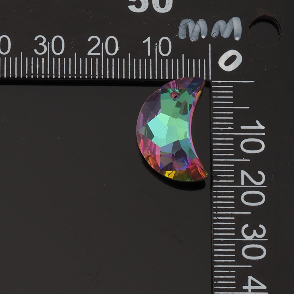 Gold Filled Crystal Moon Charm Pendant for Jewelry Making