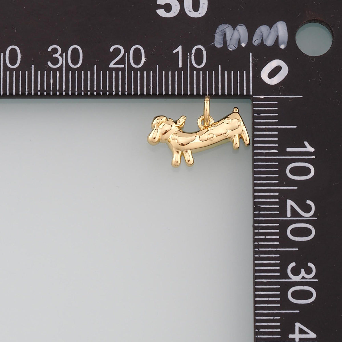 Gold Dog Charms,18K Gold Filled Dog Pendant,Cute Dog Charm Bracelet Necklace for DIY Jewelry Making Supply