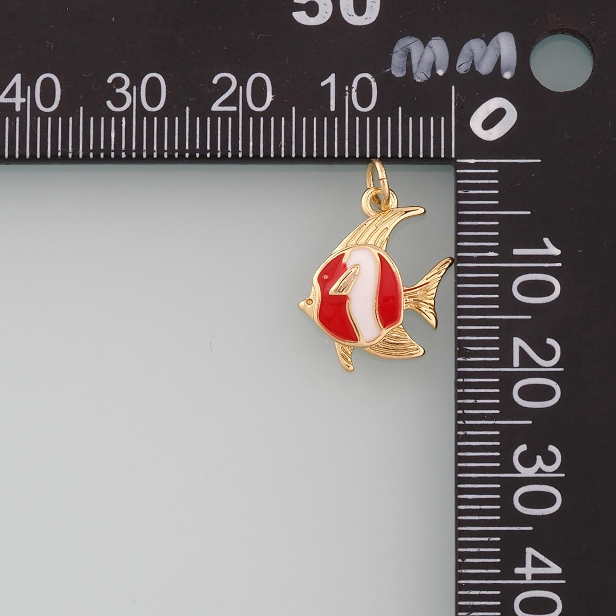 Gold Fish Charms,18K Gold Filled Fish Pendant,Enamel Fish Charm Bracelet Necklace for DIY Jewelry Making Supply