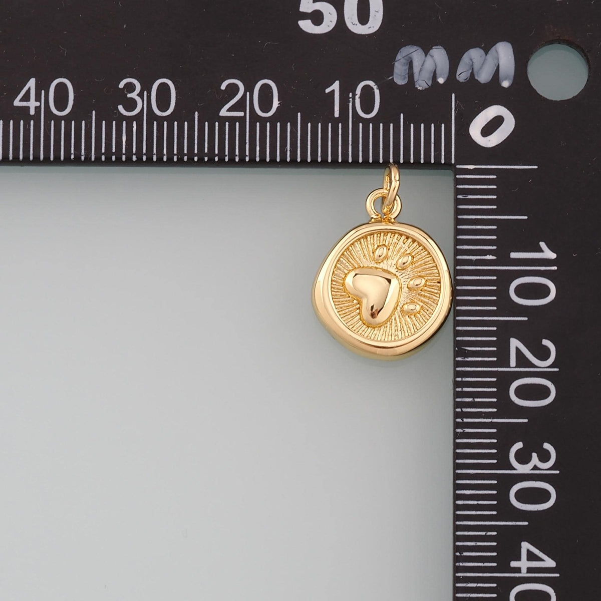 Gold Paw Charms,18K Gold Filled Cat Paw Pendant,Dainty Dog Paw Charm Bracelet Necklace for DIY Jewelry Making Supply