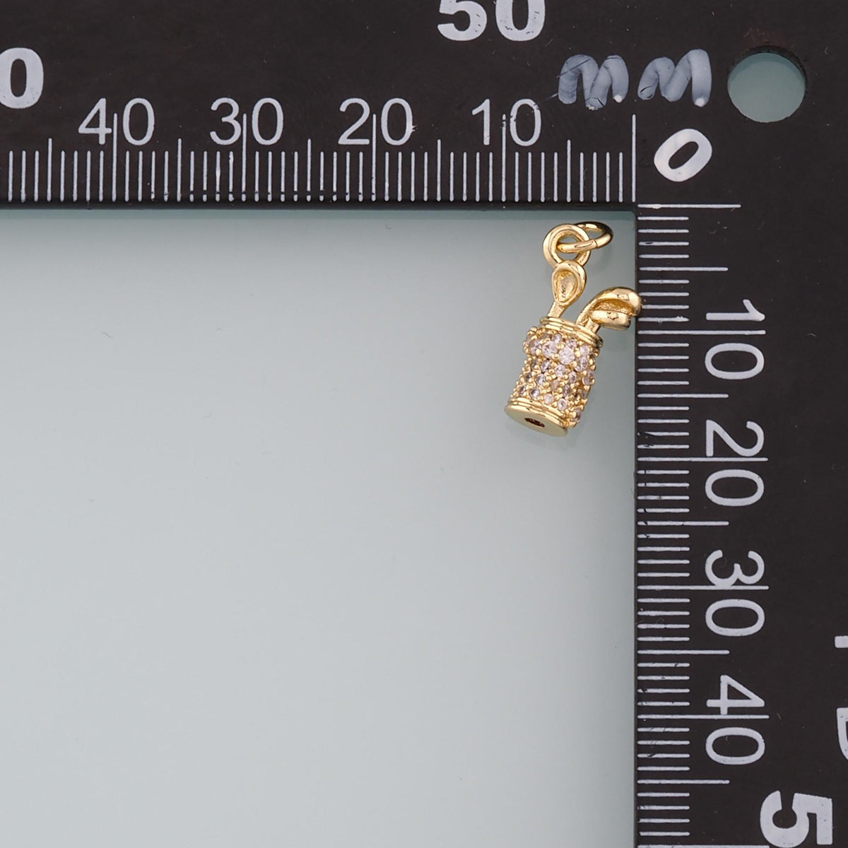 Gold Golf Charms,18K Gold Filled Golf Clubs Pendant,CZ Micro Pave Golf Clubs Charm Bracelet Necklace for DIY Jewelry Making S
