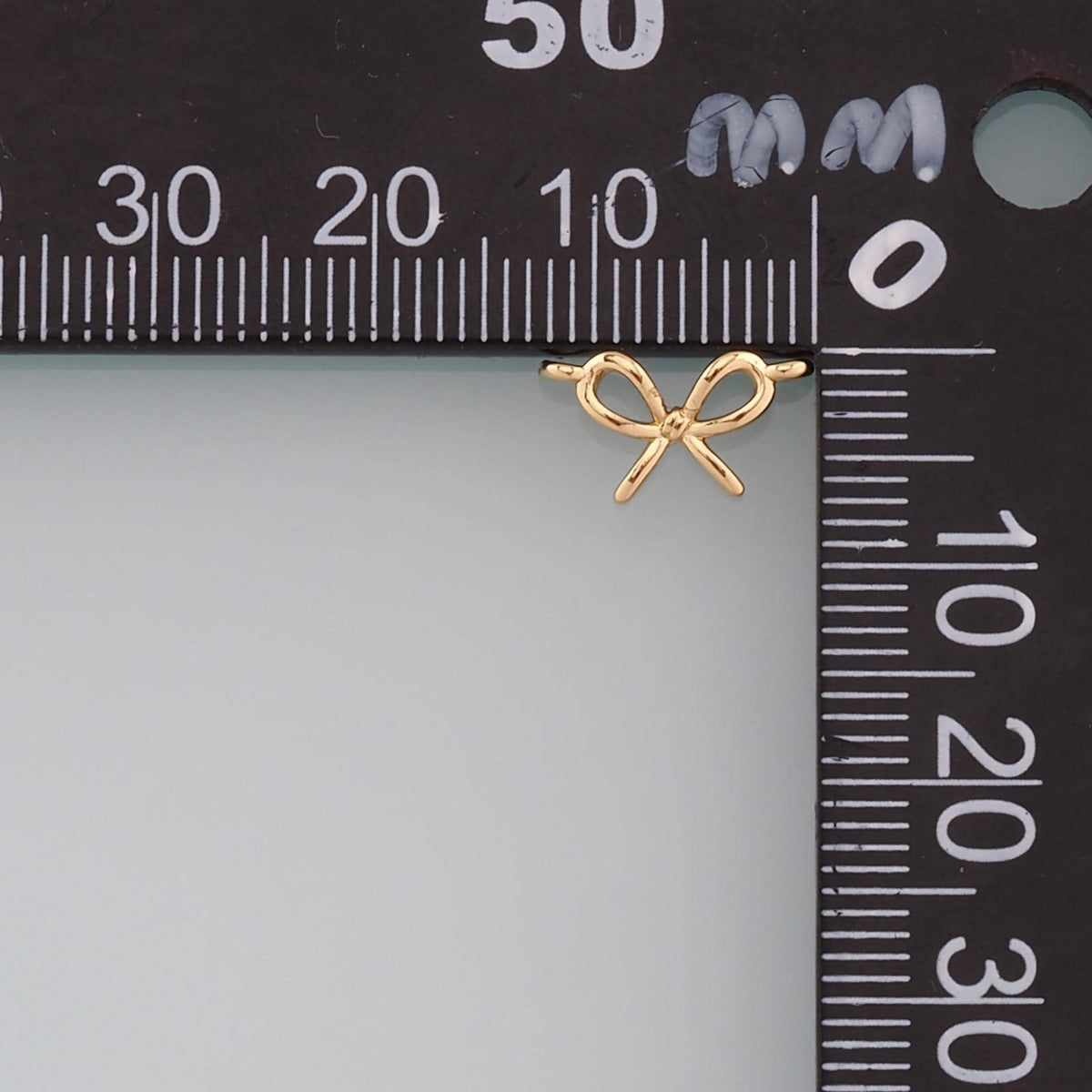 18K Gold Filled Bow Charm Pendant for Jewelry Making