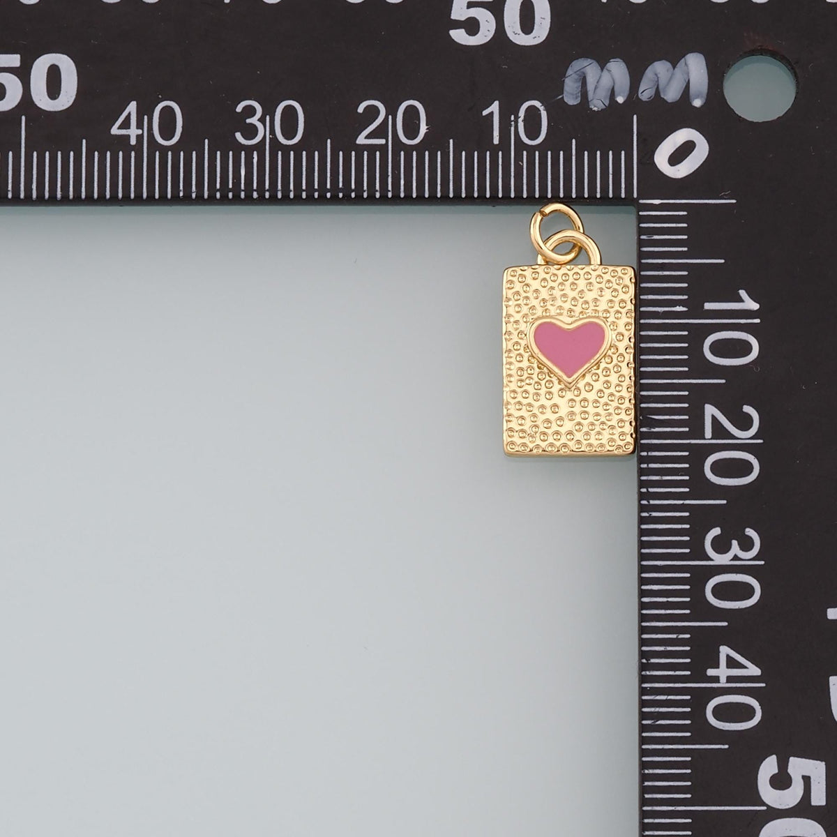 18K Gold Filled Heart Enamel Charm Pendant for Jewelry Making