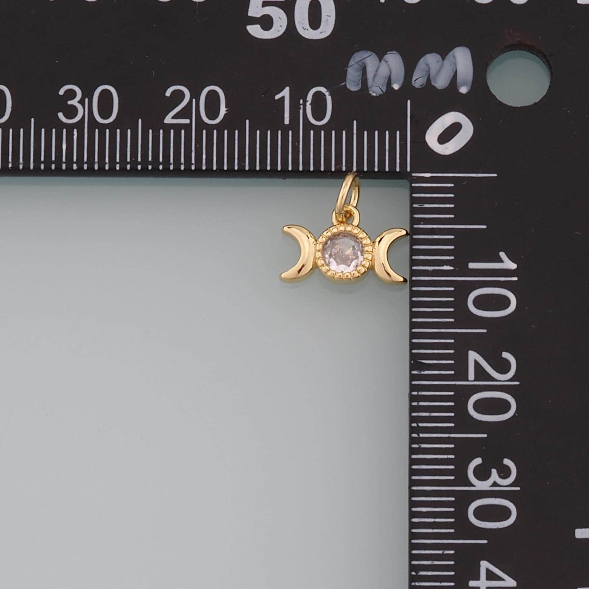 Gold Celestial Charms,18K Gold Filled Moon Pendant,Dainty Moon Charm Bracelet Necklace for DIY Jewelry Making Supply