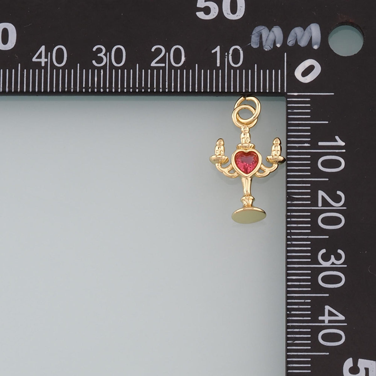 18K Gold Filled Candlestick Pendant,Candlestick Charm Bracelet Necklace for DIY Jewelry Making Supply