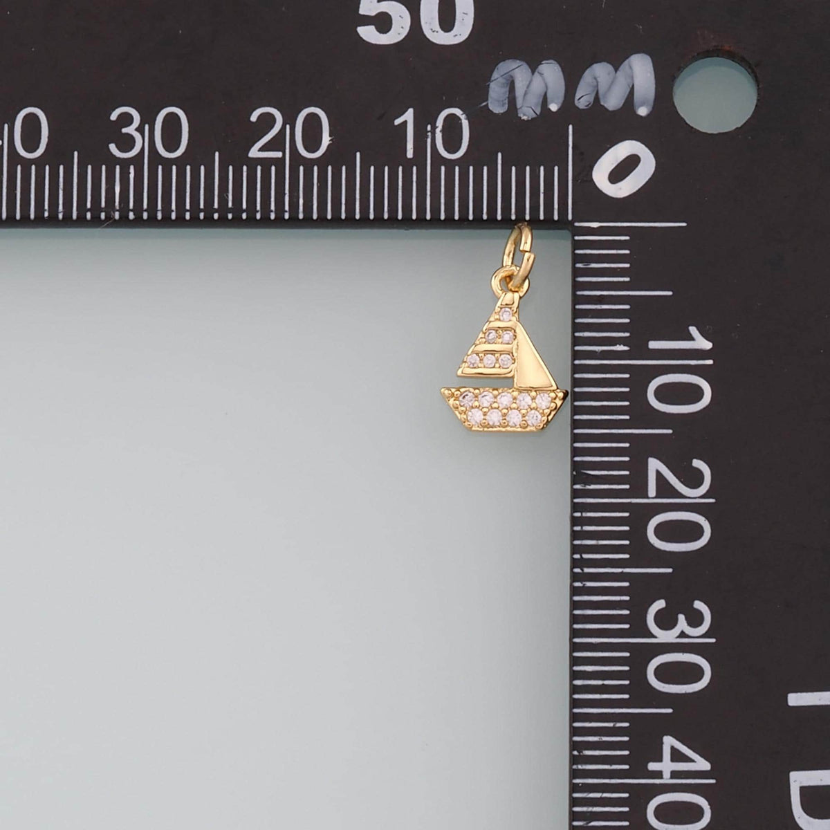 18K Gold Filled Hand CZ Charm Pendant for Jewelry Making