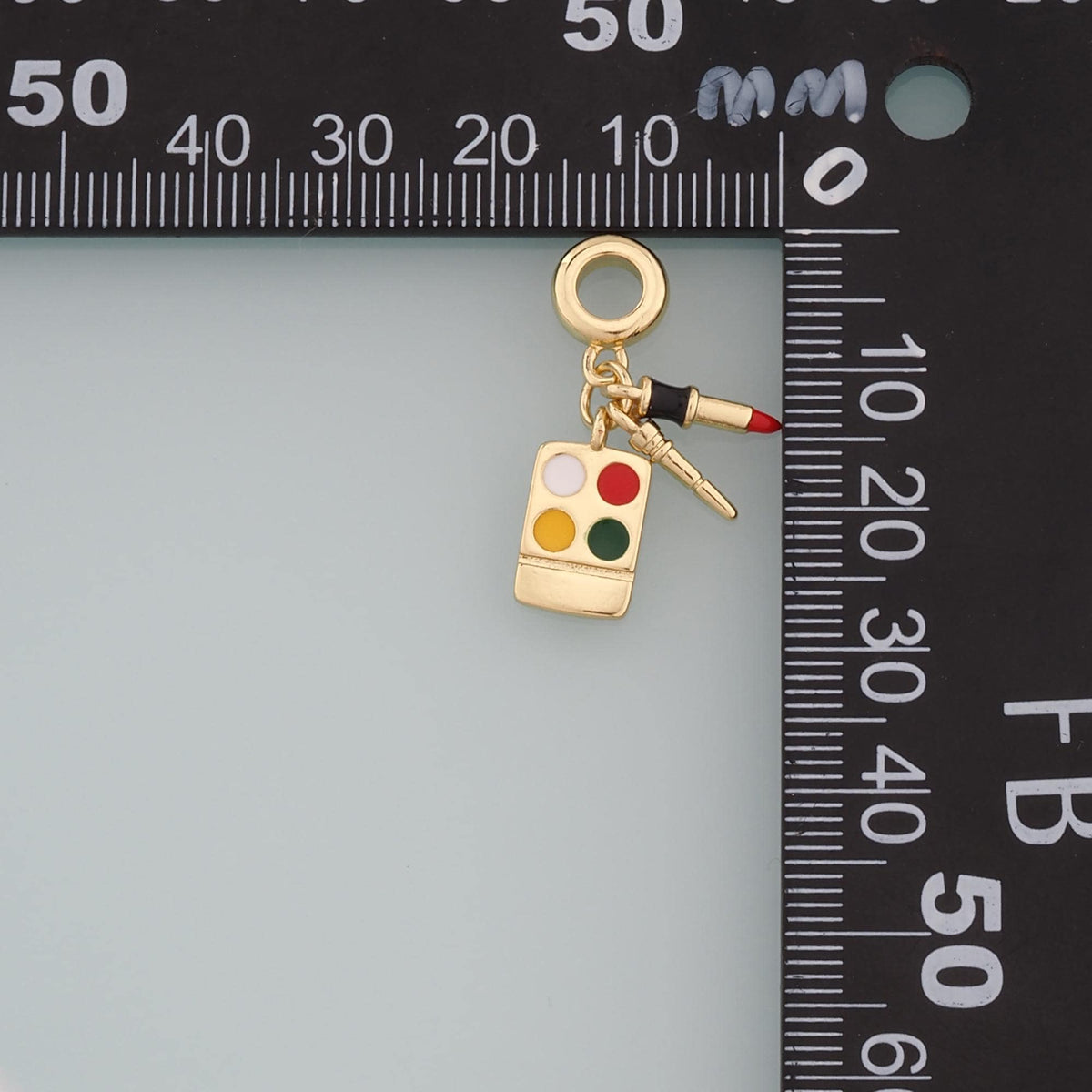 18K Gold Filled Enamel Charm Pendant for Jewelry Making