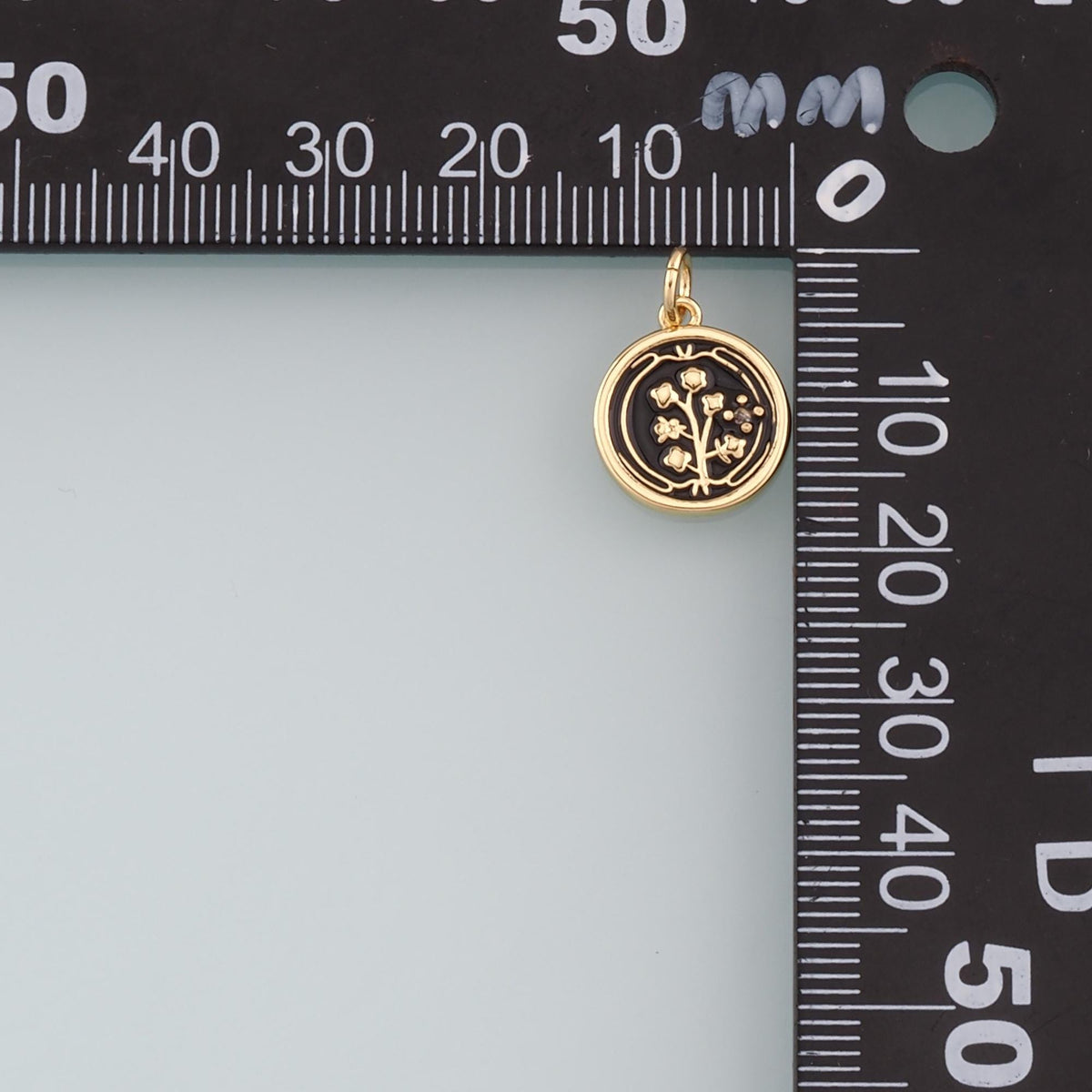 Gold Flower Charms,18K Gold Filled Flower Pendant,Enamel Flower Charm Bracelet Necklace for DIY Jewelry Making Supply