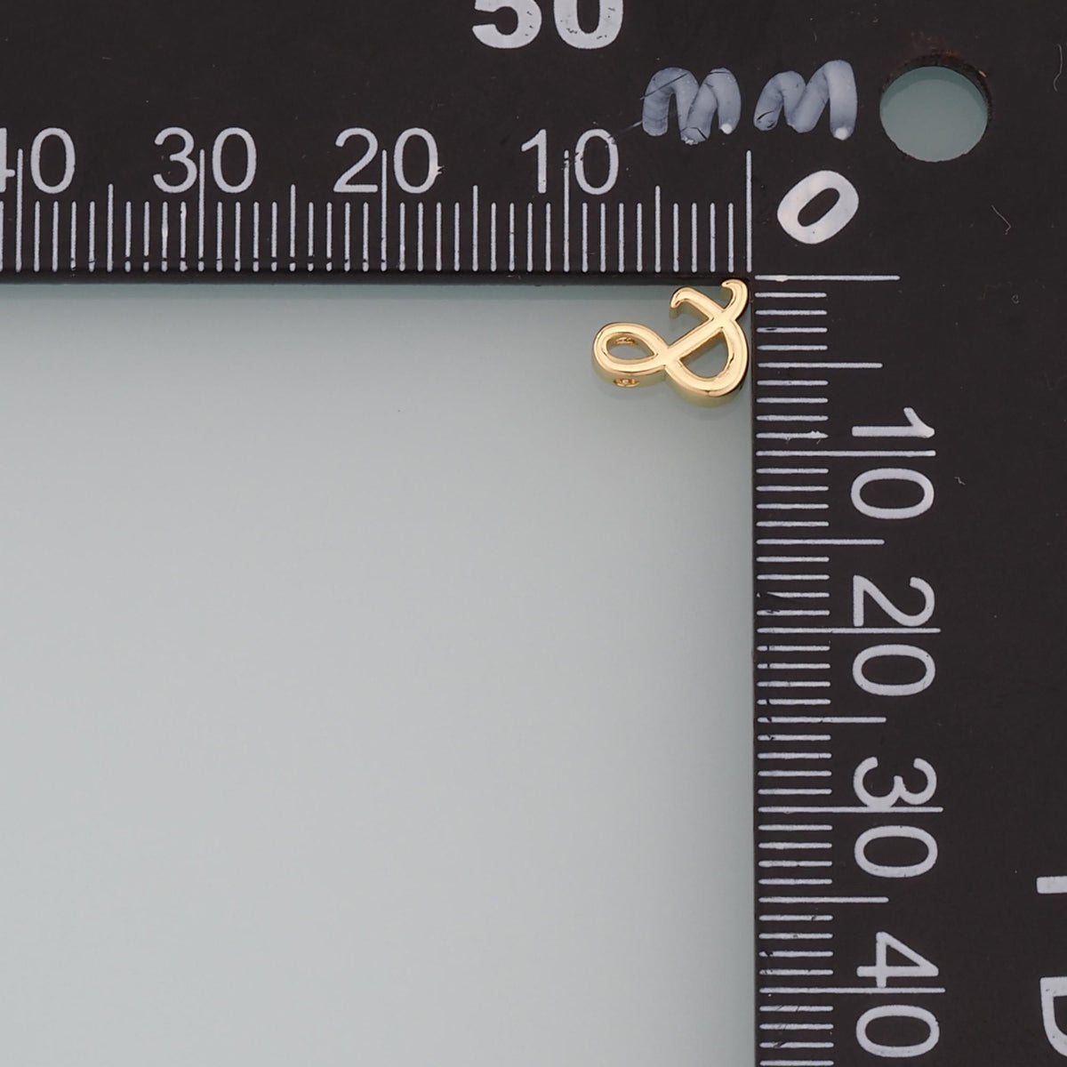 Gold Ampersand Bead,18K Gold Filled Symbol Spacer Beads Bracelet Necklace for DIY Jewelry Making Supply