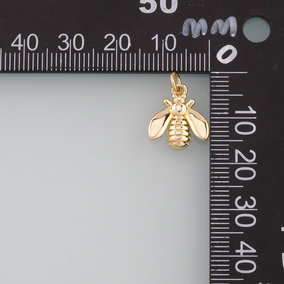 Gold Insect Charms,18K Gold Filled Bee Pendant,Dainty Bee Charm Bracelet Necklace for DIY Jewelry Making Supply