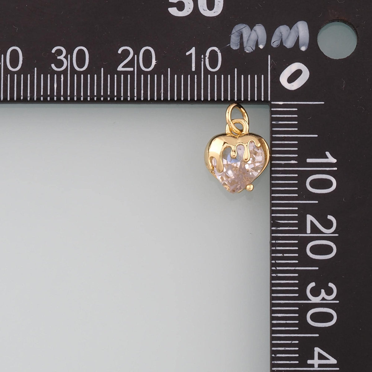 Gold Heart Charms,18K Gold Filled Heart Pendant,Dainty Heart Charm Bracelet Necklace for DIY Jewelry Making Supply