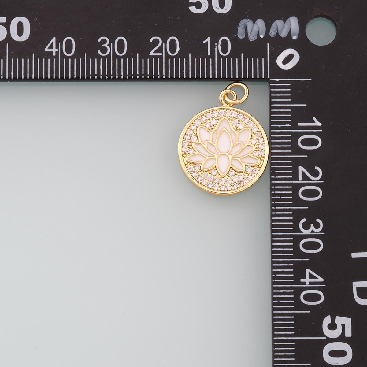 18K Gold Filled Hand Enamel Charm Pendant for Jewelry Making