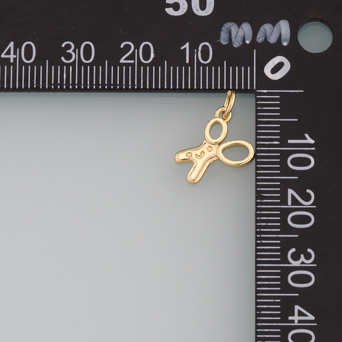 18K Gold Filled Scissors Pendant,Dainty Barber Charm Bracelet Necklace for DIY Jewelry Making Supply