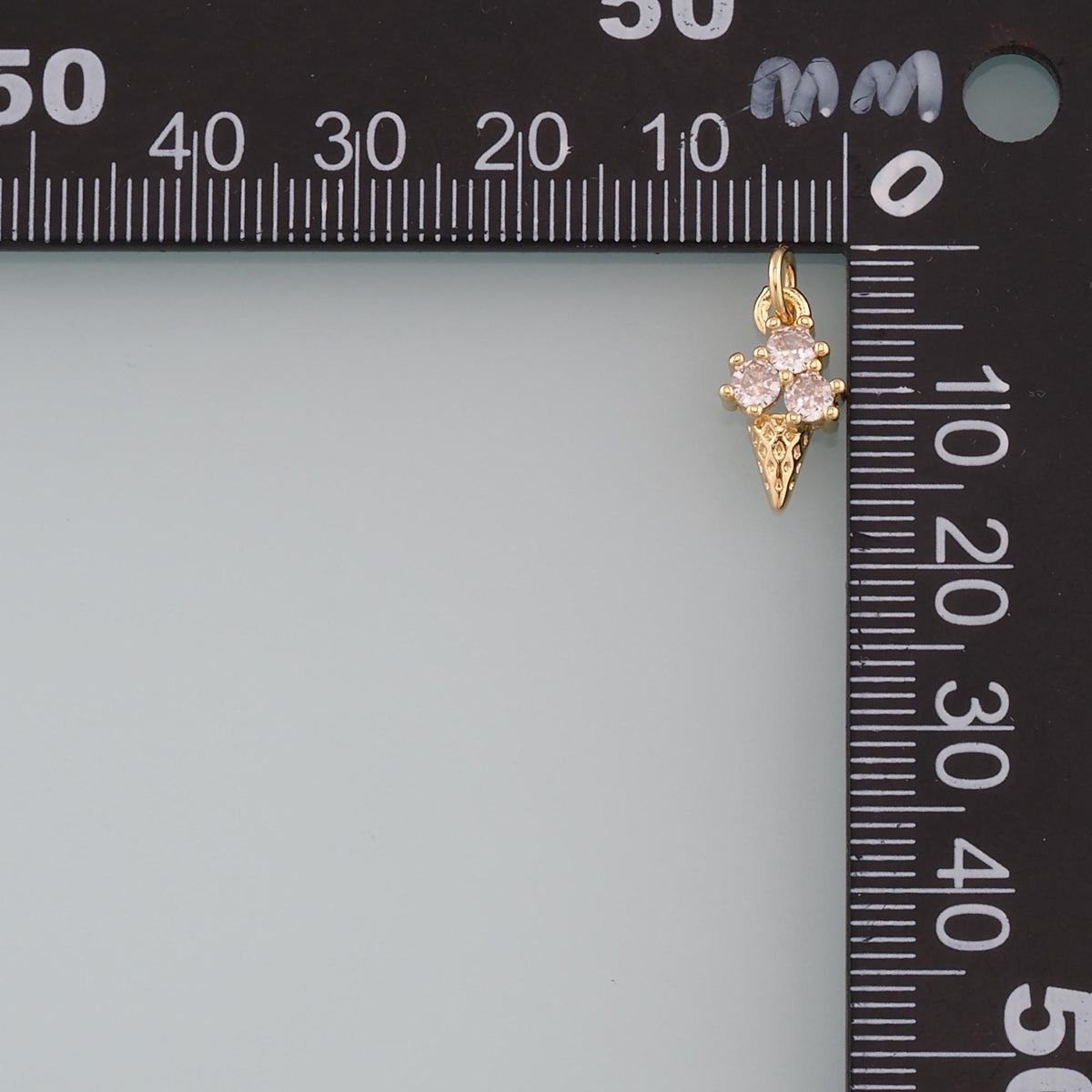 18K Gold Filled Cubic Zirconia Charm Pendant for Jewelry Making
