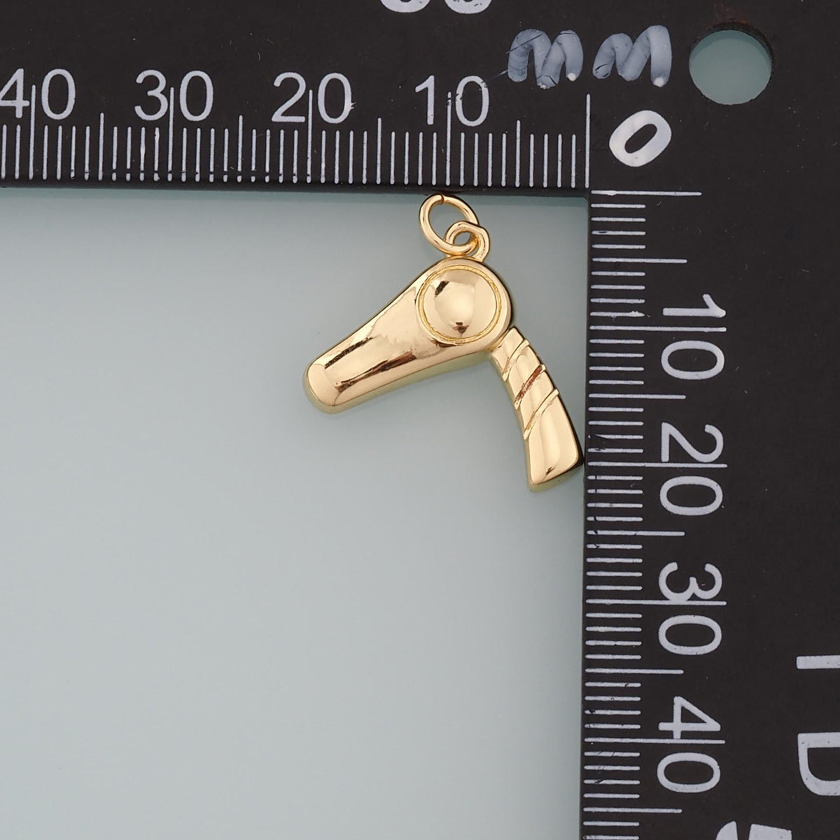 Gold Hairstylist Charms,18K Gold Filled Hair Dryer Pendant,Hair Dryer Charm Bracelet Necklace for DIY Jewelry Making Supply