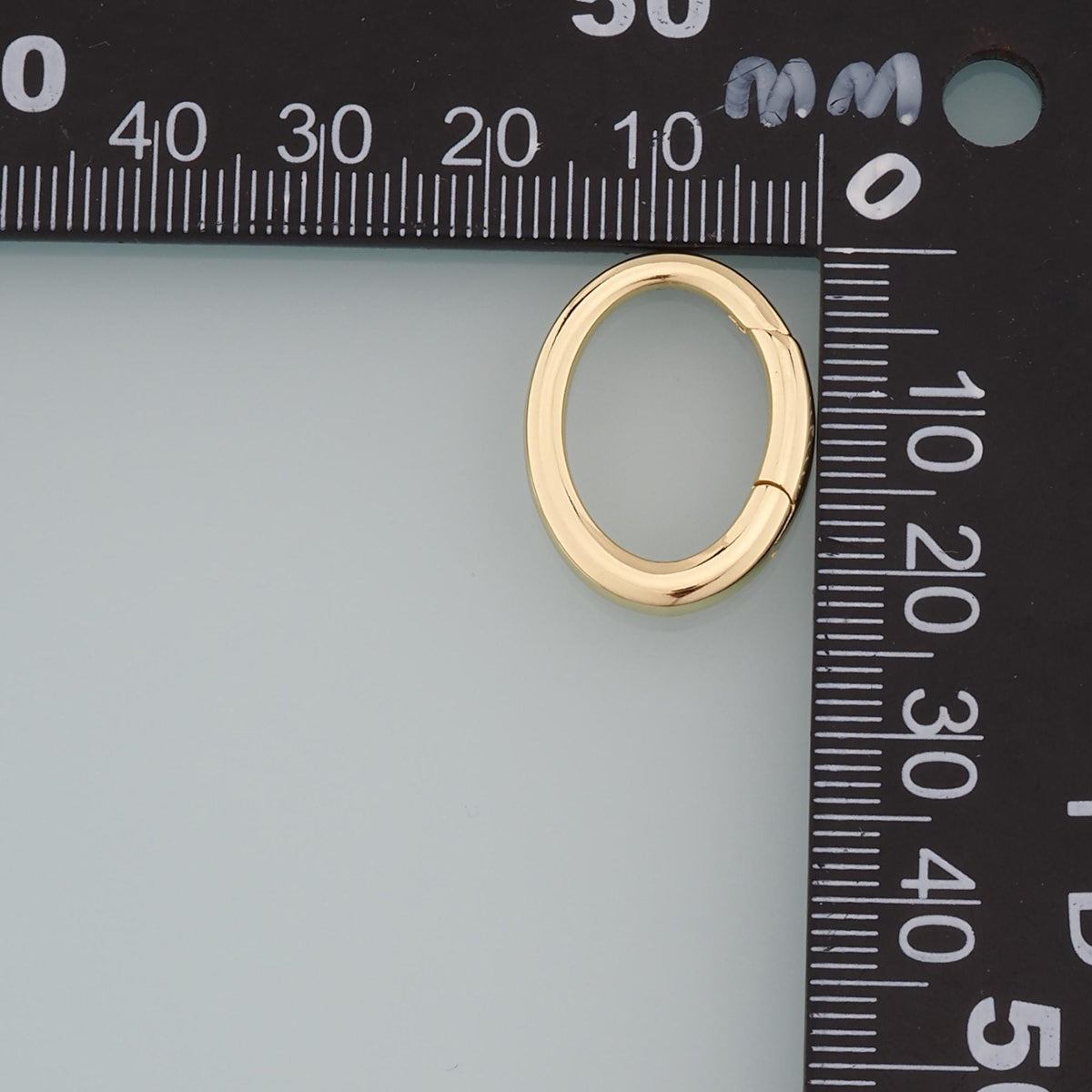 18K Gold Filled Oval Carabiner Clasp,Carabiner Lock Connector,Spring Push Gate for DIY Jewelry Finding Necklace Bracelet