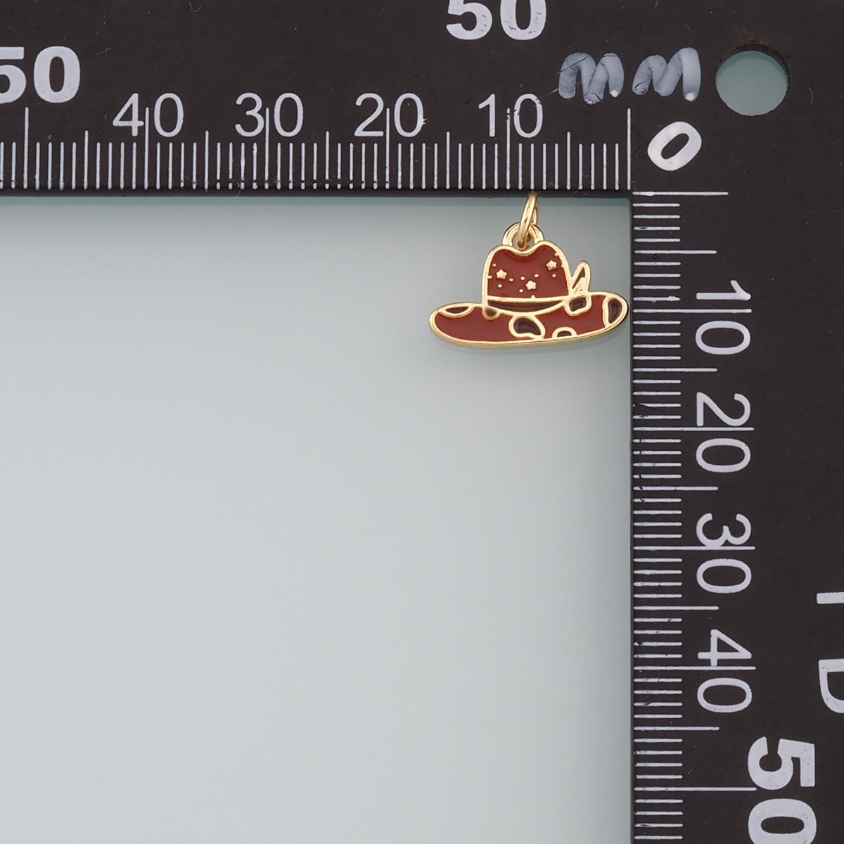 Gold Cowboy Hat Charms,18K Gold Filled Cowboy Pendant,Enamel Hat Charm Bracelet Necklace for DIY Jewelry Making Supply