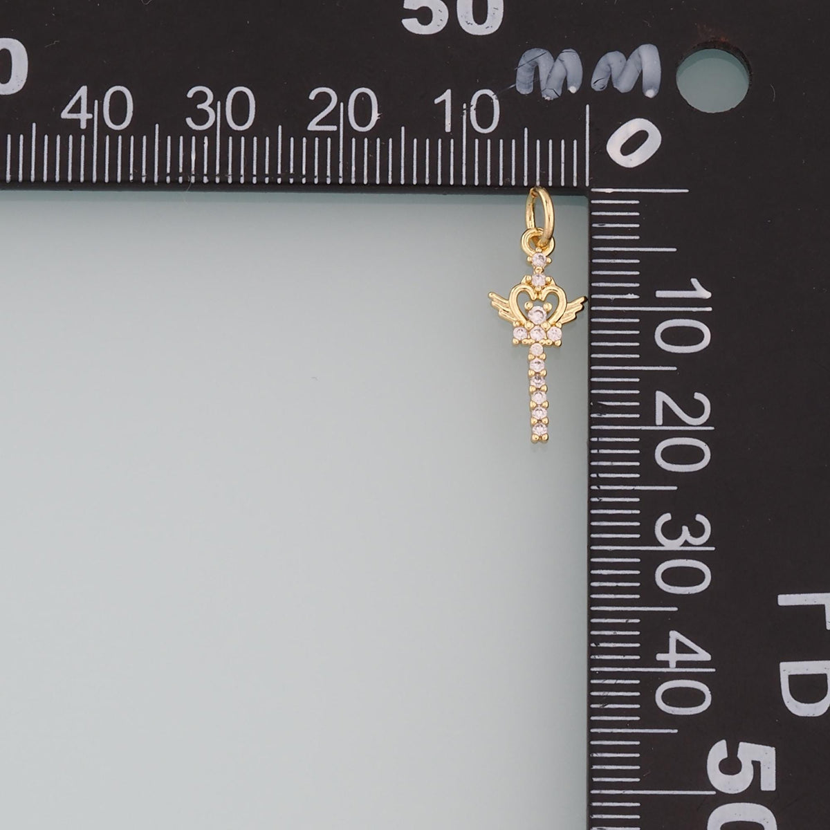 18K Gold Filled Cubic Zirconia Charm Pendant for Jewelry Making