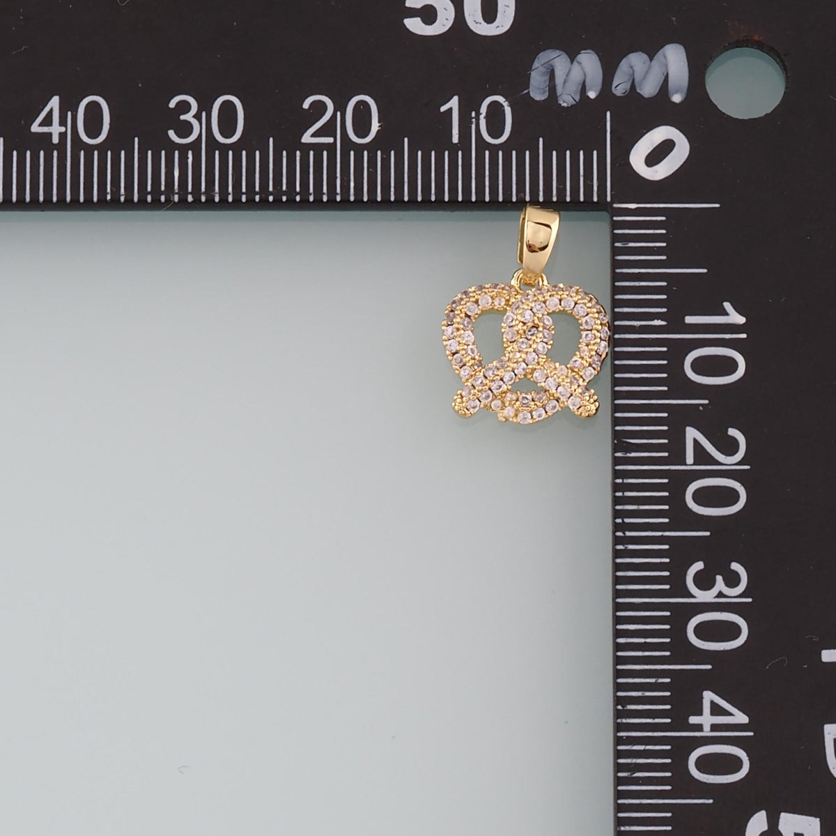 18K Gold Filled Hand CZ Charm Pendant for Jewelry Making