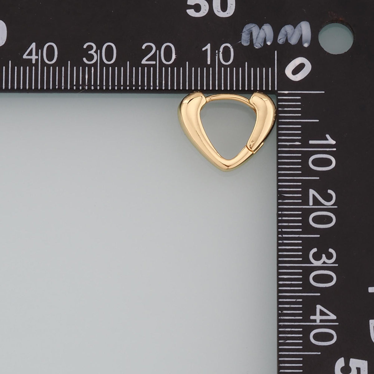 18K Gold Filled Heart Hoop Earrings for Jewelry Making