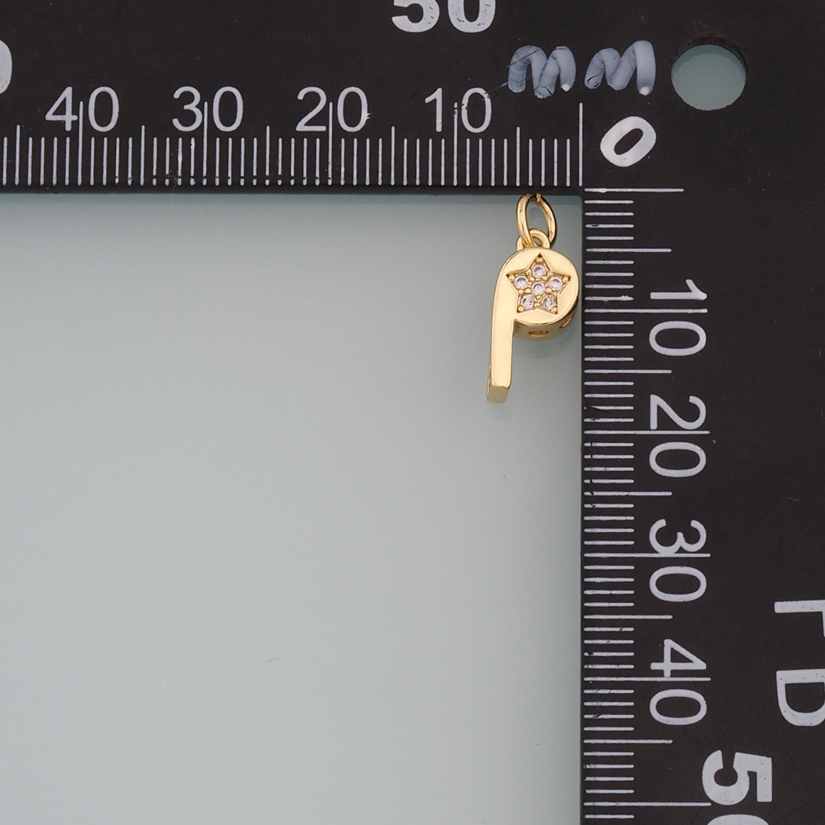 18K Gold Filled Cubic Zirconia Charm Pendant for Jewelry Making