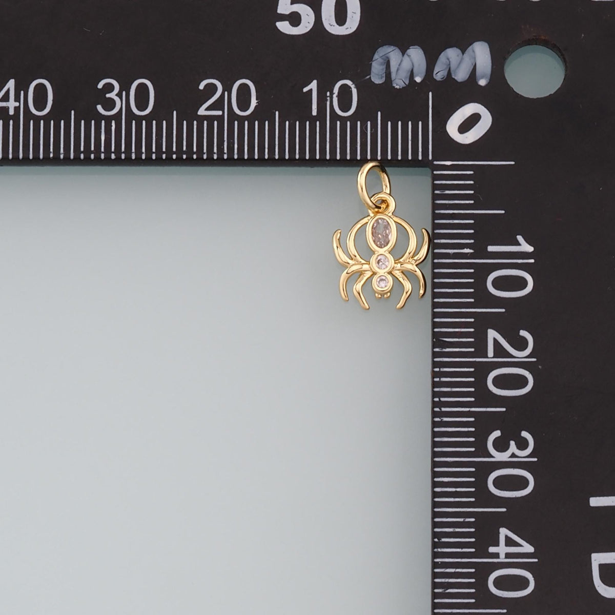 18K Gold Filled Cubic Zirconia Charm Pendant for Jewelry Making