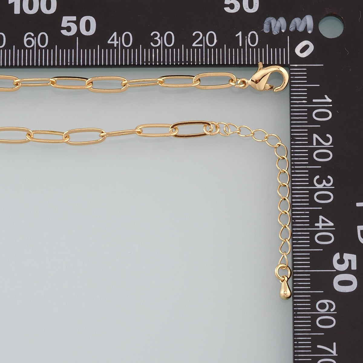 Gold Oval Chain,18K Gold Filled Paper Clip for Necklace Bracelet DIY Jewelry Making Supply