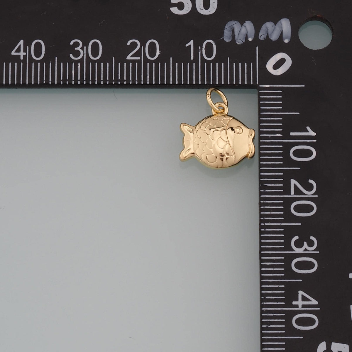 Gold Fish Charms,18K Gold Filled Fish Pendant,Ocean Charm Bracelet Necklace for DIY Jewelry Making Supply
