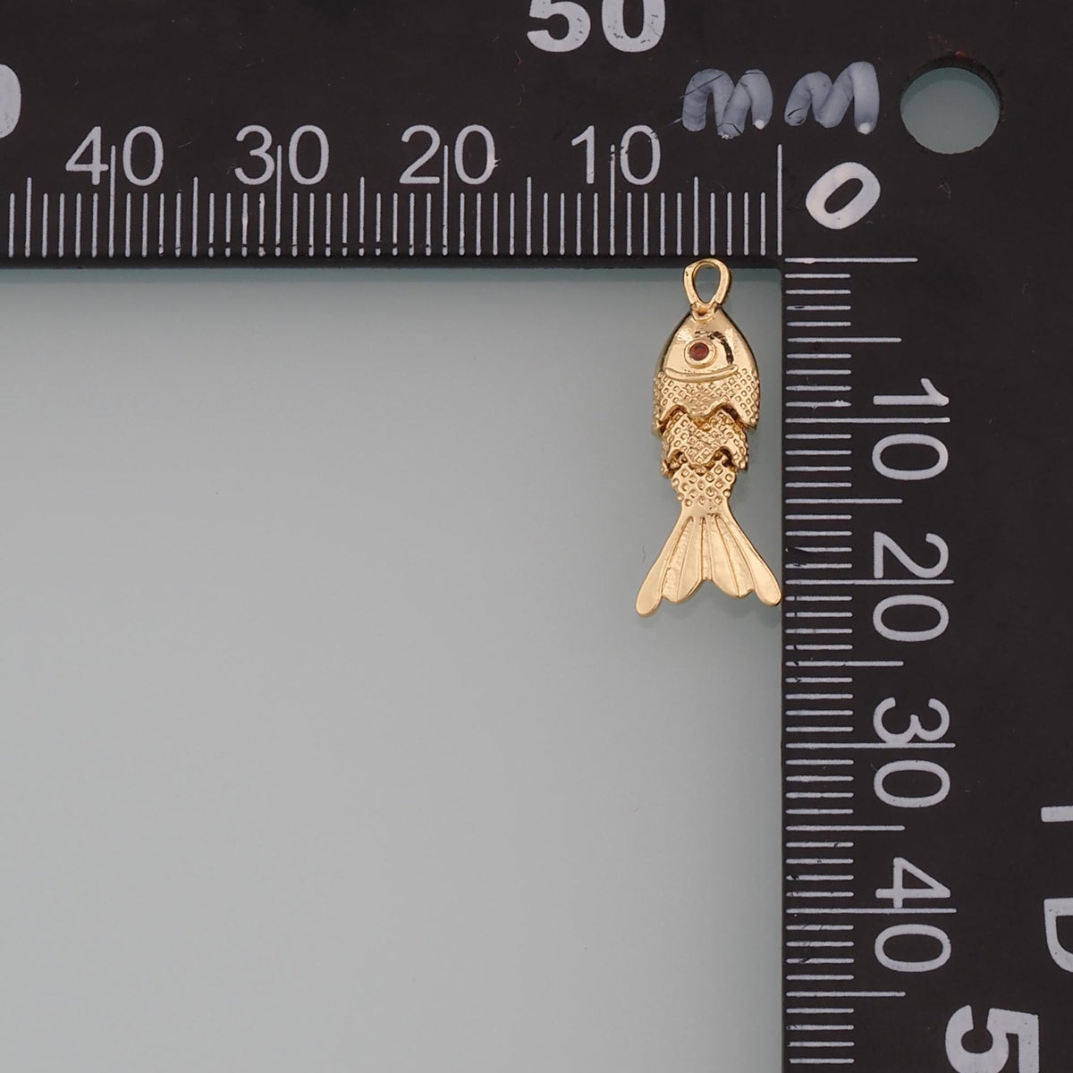 Gold Reticulated Fish Charms,18K Gold Filled Fish Pendant,Ocean Charm Bracelet Necklace for DIY Jewelry Making Supply
