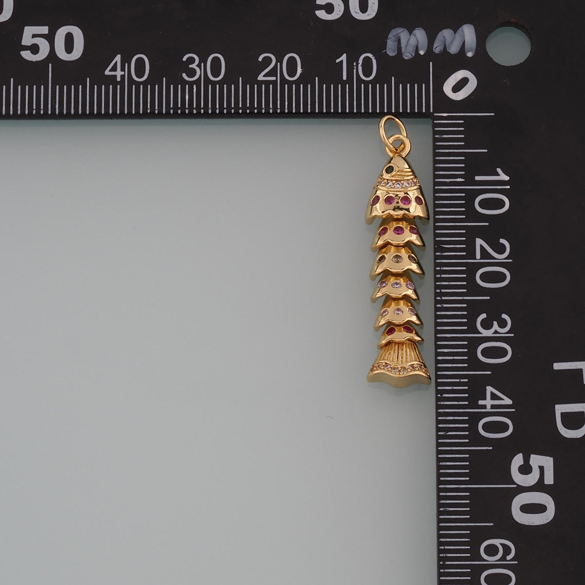 Gold Reticulated Fish Charms,18K Gold Filled Fish Pendant,CZ Micro Pave Ocean Charm Bracelet Necklace for DIY Jewelry Making