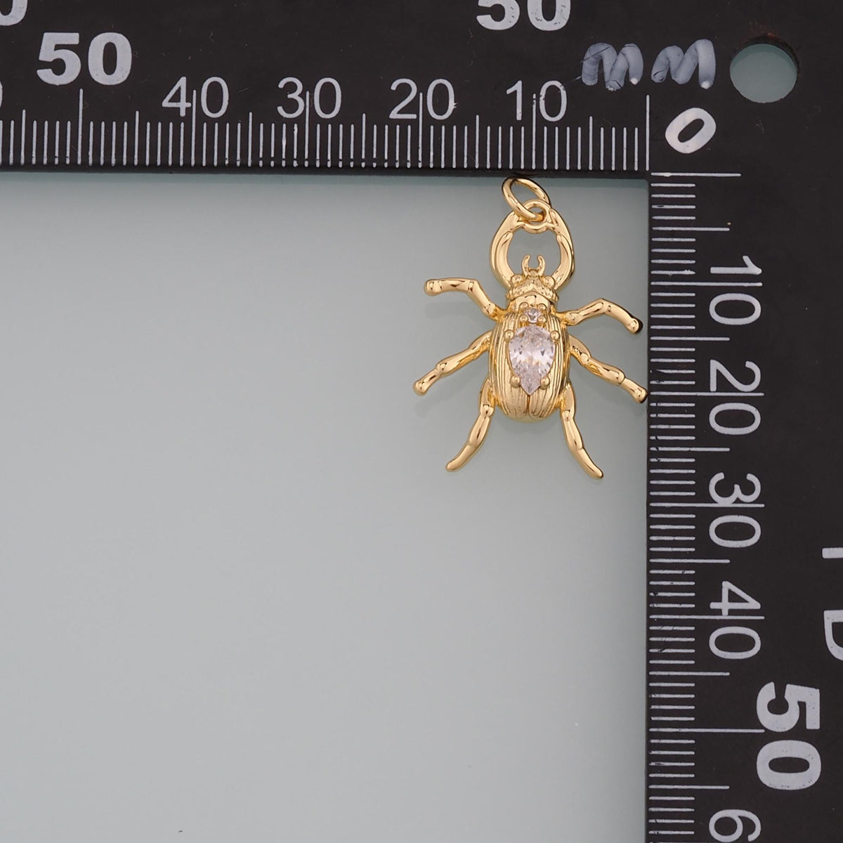 Gold Beetle Charms,18K Gold Filled Beetle Pendant,Insect Charm Bracelet Necklace for DIY Jewelry Making Supply