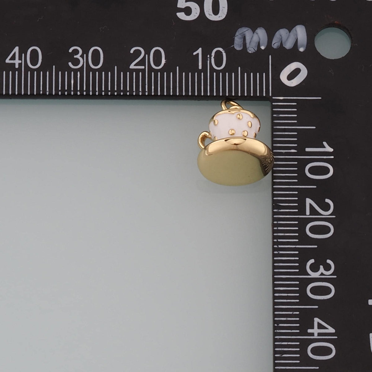 18K Gold Filled Enamel Charm Pendant for Jewelry Making