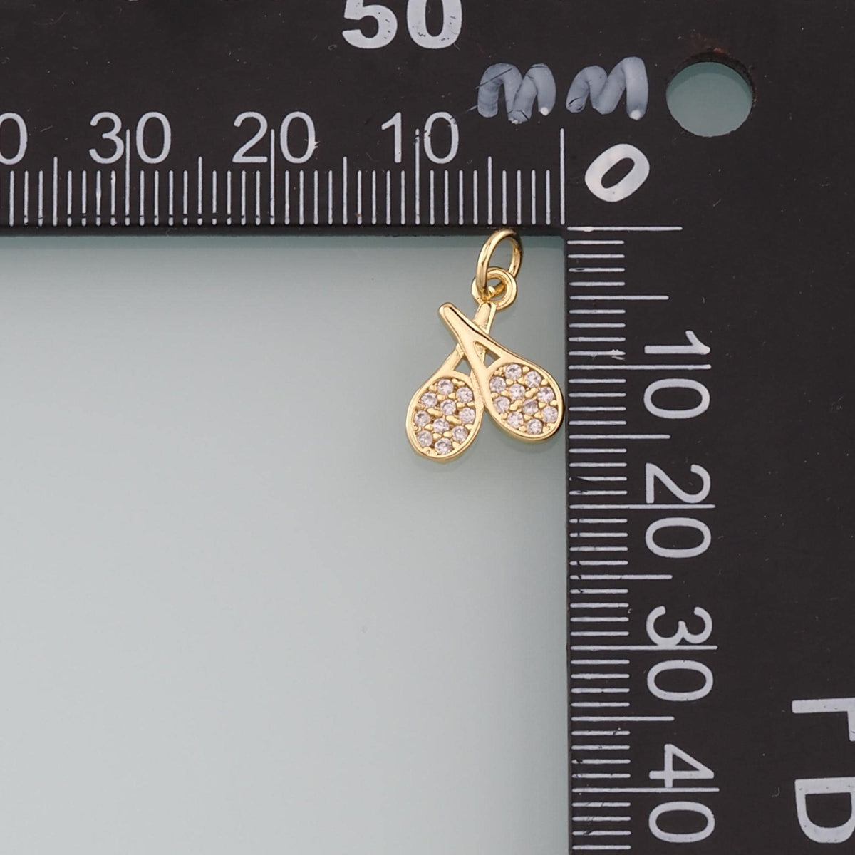 18K Gold Filled Cubic Zirconia Charm Pendant for Jewelry Making